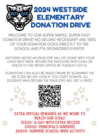 Westside Elementary Donation Drive